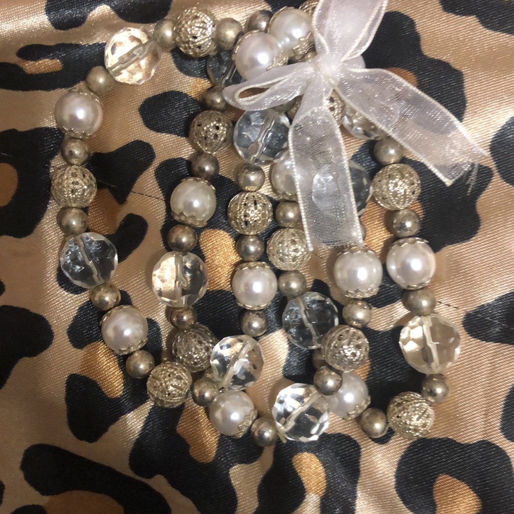 NWT set of 3 clear bracelets